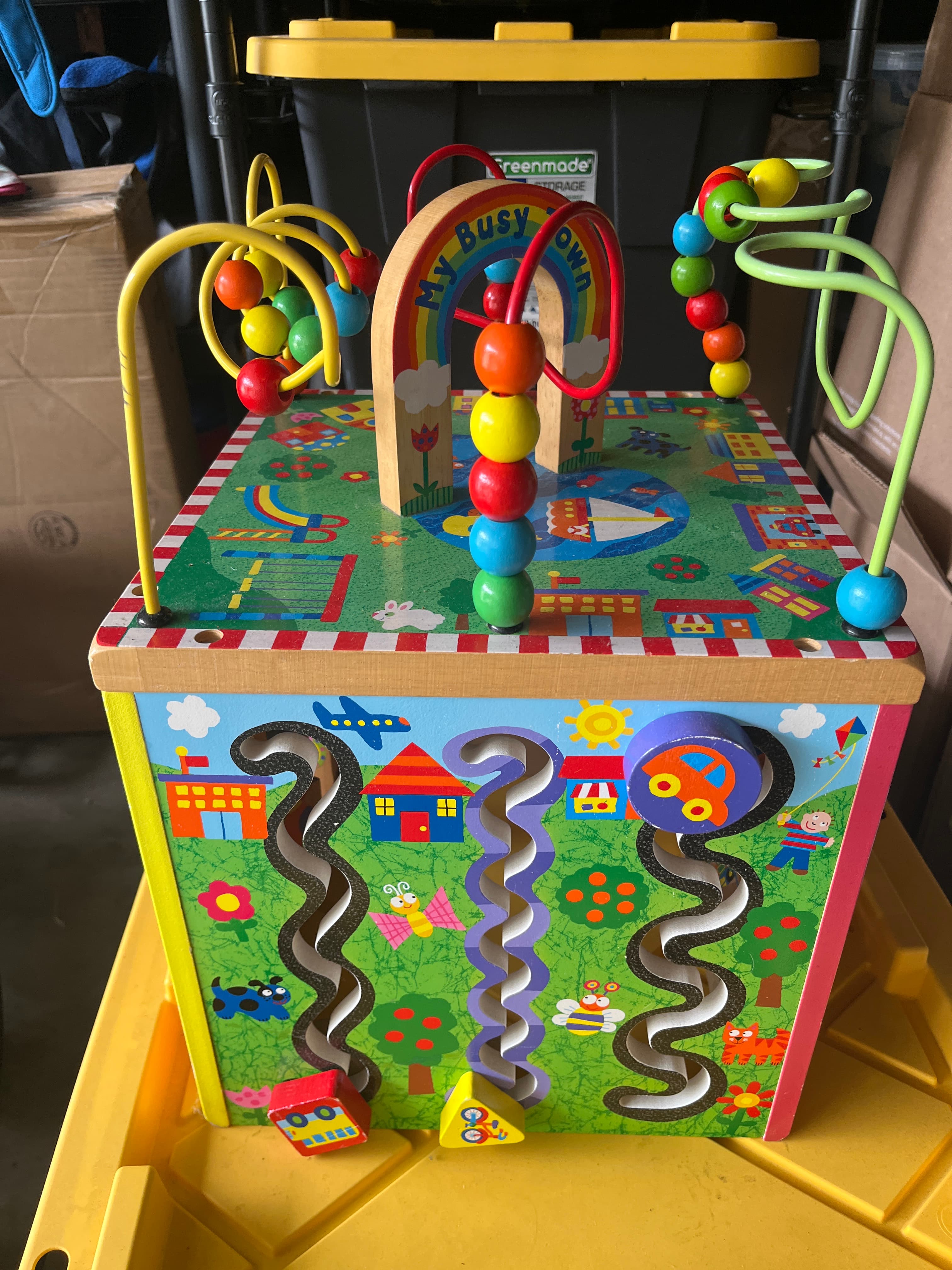 My Busy Town Wooden Activity Cube Bead Maze