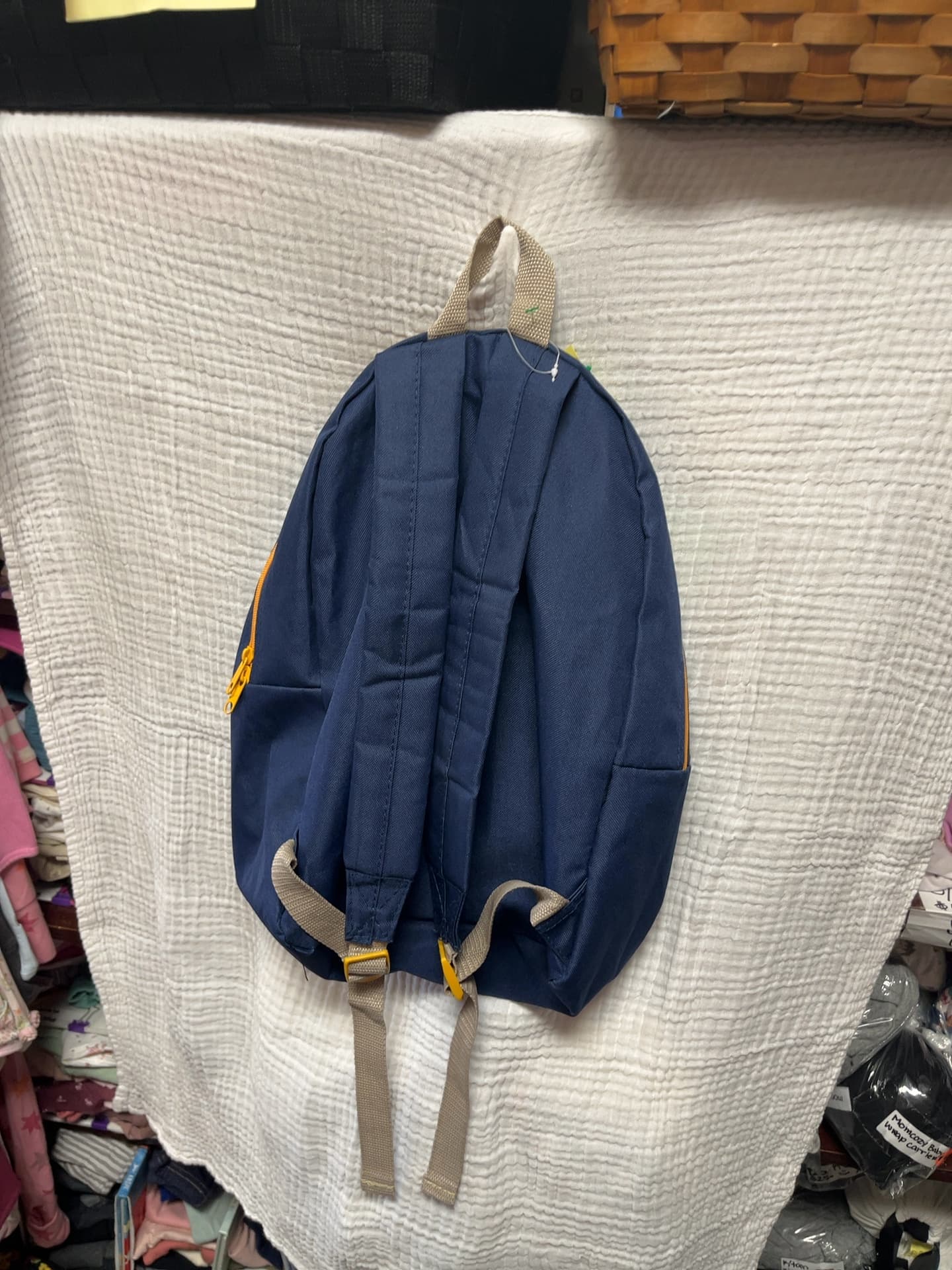 B.wap Navy Kids' Backpack with Orange Zipper Trim — photo 2
