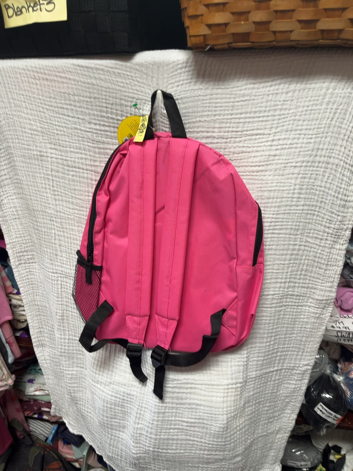 BAZIC Pink Backpack with Mesh Side Pocket - New with Tags — photo 2