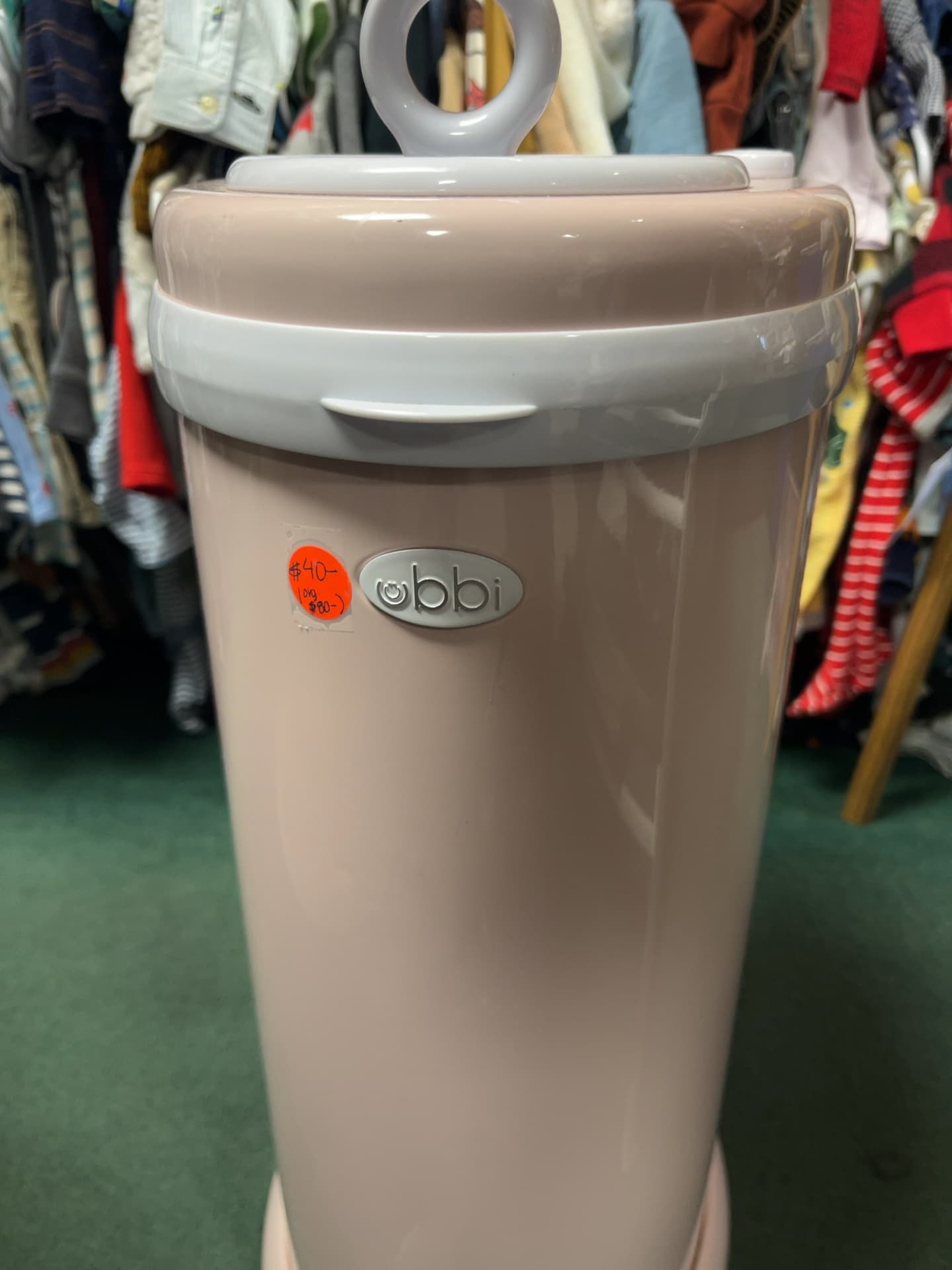 Ubbi Steel Diaper Pail - Blush Pink — photo 2